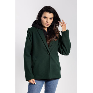 Zöld színű, polár női kabát