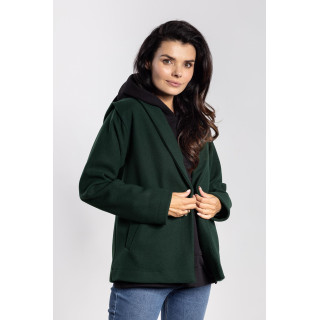 Zöld színű, polár női kabát