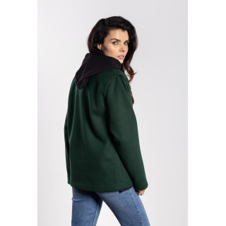 Zöld színű, polár női kabát