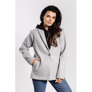 Női polár kabát szürke színben