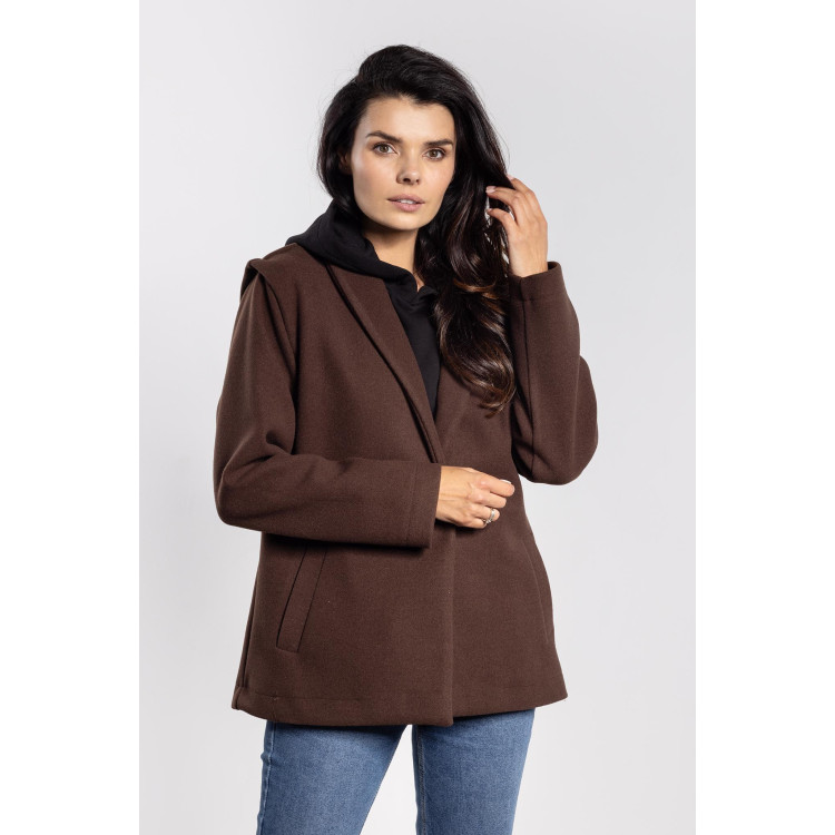 Női barna polár kabát
