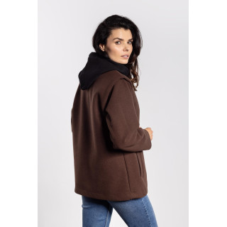 Női barna polár kabát