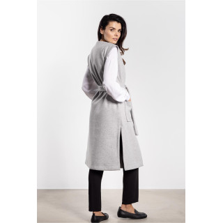 Hosszú, szürke színű polár mellény