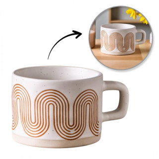 Kerámia bögre geometrikus mintával - 250 ml