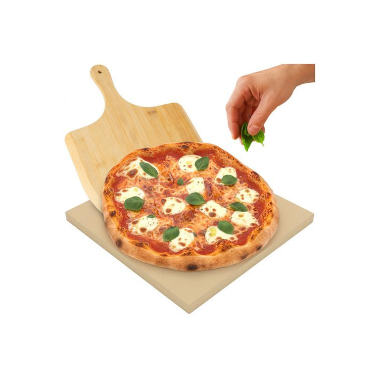 Pizzakő bambusz spatulával