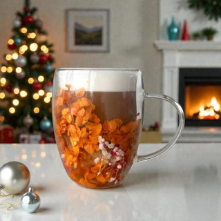 Termoszpohár narancsvirágokkal belül - 300 ml