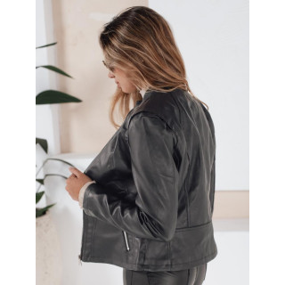 Fekete női bőrdzseki TY5201