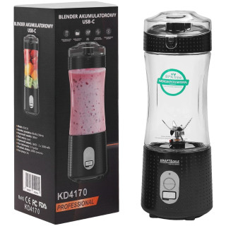 USB-C újratölthető turmixgép 380ml / 2x3000mAh KD4170