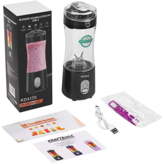 USB-C újratölthető turmixgép 380ml / 2x3000mAh KD4170