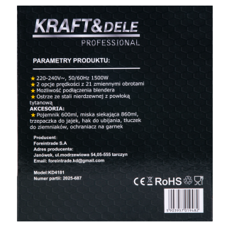 1500 W-os keverőgép + tartozékok KD4181