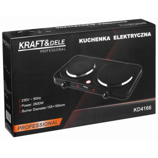 Elektromos tűzhely 2600W 155+185 mm KD4166