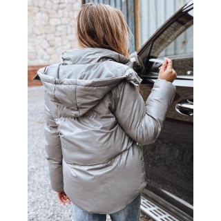 Női sötétszürke steppelt kabát TY5191