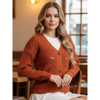 Női téglamintás pulóver kapoccsal MY2420