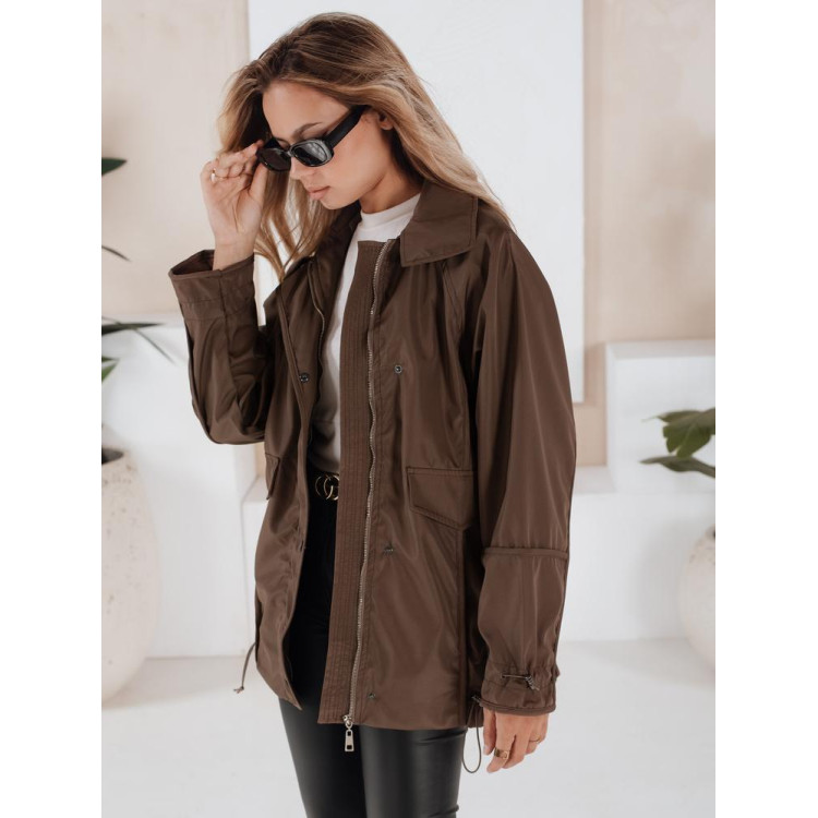 Női barna átmeneti kabát TY3610