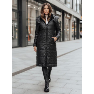 Fekete hosszú női kabát TY5024z