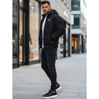 Férfi steppelt kabát, fekete színben TX4638z