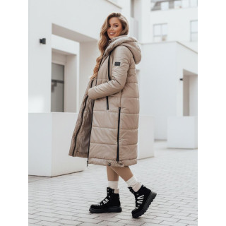 Női hosszú bézs kabát TY5026