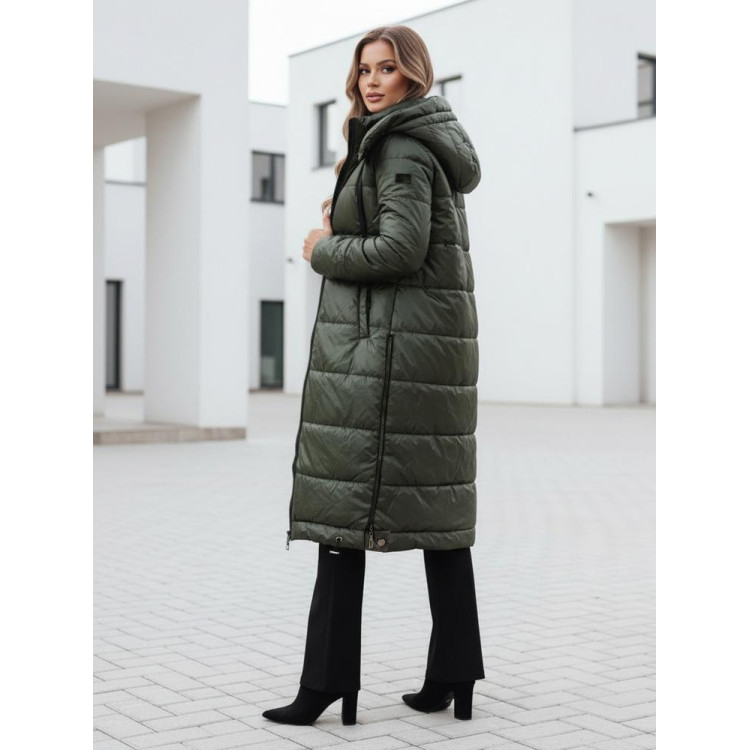 Hosszú, zöld női kabát TY5025