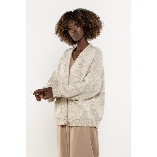 Női gyapjú bézs kardigán