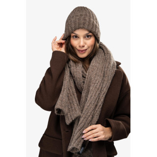 Meleg női bézs sapka