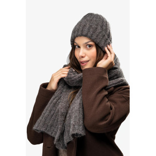 Női meleg sötét bézs sapka