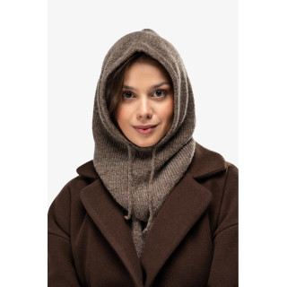 Meleg bézs színű símaszk húzózsinórral