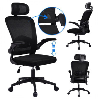 Fekete szövet irodai szék