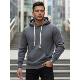 Szürke férfi kapucnis pulóver BX5942