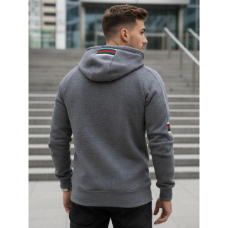 Szürke férfi kapucnis pulóver BX5942