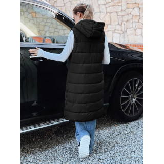 Fekete hosszú női mellény TY5267