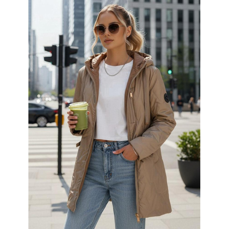 Átmeneti bézs női kabát TY5563