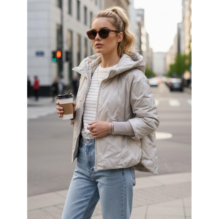 Steppelt szürke női kabát TY5560