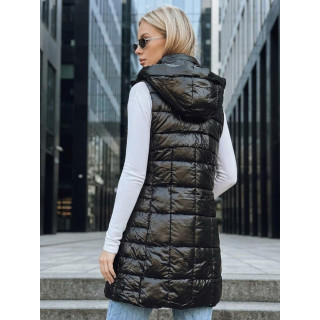 Női fekete steppelt mellény TY5257