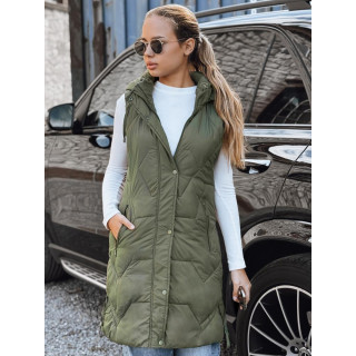 Női hosszú, zöld mellény TY5264