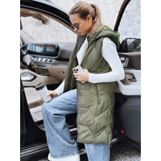 Női hosszú, zöld mellény TY5264