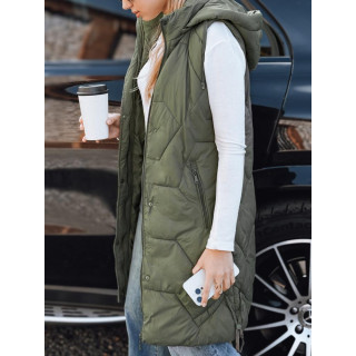 Női hosszú, zöld mellény TY5264