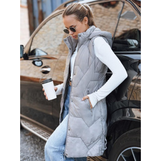 Szürke hosszú női mellény TY5266