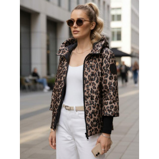 Női bézs leopárdmintás kabát TY5549