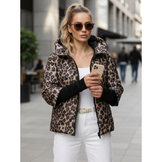 Női bézs leopárdmintás kabát TY5549