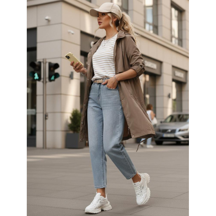 Bézs átmeneti női parka TY5558