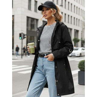 Átmeneti fekete női parka TY5556