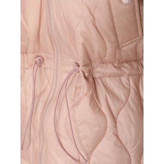 Világos rózsaszín steppelt női kabát TY5532