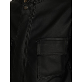 Fekete női bőrdzseki TY5539