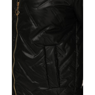 Fekete női átmeneti kabát TY5551