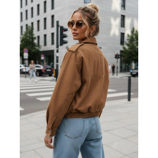 Női barna velúr kabát TY5572