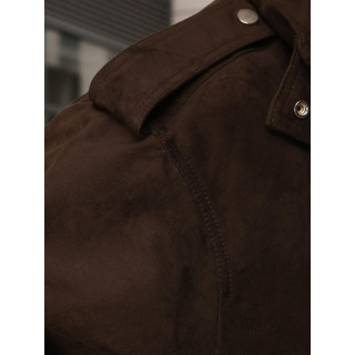 Csokoládé színű velúr női kabát TY5571