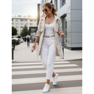 Átmeneti világos bézs női parka TY5553