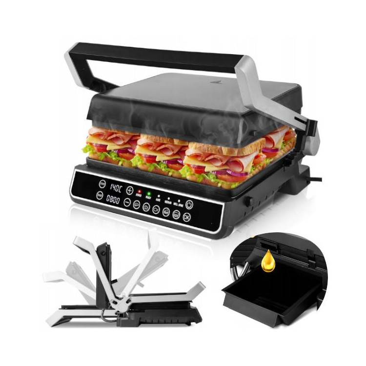Elektromos grill MalTec XXL kenyérpirító SM5000W-PRO