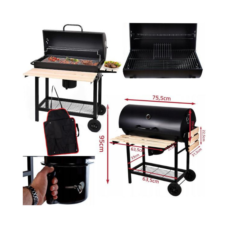 Curron Barrel BigBend GM2020 grill + kötény