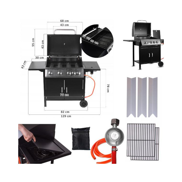 Curron PartyTogether 4+1 gázgrill + fedél